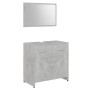 Conjunto de muebles de baño madera contrachapada gris hormigón de vidaXL, Muebles de baño - Ref: Foro24-802583, Precio: 75,50...