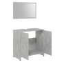 Conjunto de muebles de baño madera contrachapada gris hormigón de vidaXL, Muebles de baño - Ref: Foro24-802583, Precio: 75,50...