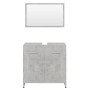 Conjunto de muebles de baño madera contrachapada gris hormigón de vidaXL, Muebles de baño - Ref: Foro24-802583, Precio: 75,50...