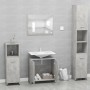 Conjunto de muebles de baño madera contrachapada gris hormigón de vidaXL, Muebles de baño - Ref: Foro24-802583, Precio: 75,50...