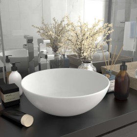 Matte White Ceramic Round Bathroom Sink by vidaXL, Sinks - Ref: Foro24-146976, Price: 50,09 €, Discount: %