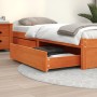 Cajones de cama 2 uds madera maciza de pino marrón cera de , Camas y accesorios - Ref: Foro24-847170, Precio: 88,57 €, Descue...