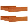 Bed drawers 2 pcs solid wax brown pine wood by , Beds and accessories - Ref: Foro24-847170, Price: 88,57 €, Discount: %