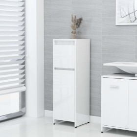 Armario de baño madera contrachapada blanco brillo 30x30x95 cm de vidaXL, Muebles de baño - Ref: Foro24-802666, Precio: 57,41...