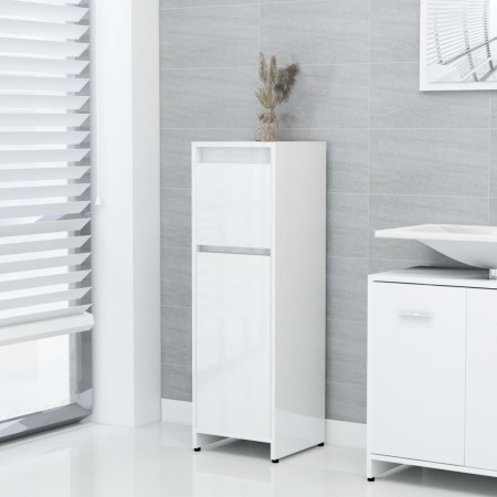 Badezimmerschrank Sperrholz glänzend weiß 30x30x95 cm von vidaXL, Badezimmermöbel - Ref: Foro24-802666, Preis: 57,09 €, Rabat...