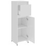 Armario de baño madera contrachapada blanco brillo 30x30x95 cm de vidaXL, Muebles de baño - Ref: Foro24-802666, Precio: 57,41...