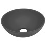 Lavabo de cuarto de baño redondo cerámica gris oscuro de vidaXL, Lavabos - Ref: Foro24-146983, Precio: 48,07 €, Descuento: %