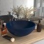 Lavabo de lujo redondo cerámica azul oscuro mate 32,5x14 cm de vidaXL, Lavabos - Ref: Foro24-146968, Precio: 63,94 €, Descuen...