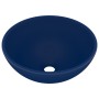 Lavabo de lujo redondo cerámica azul oscuro mate 32,5x14 cm de vidaXL, Lavabos - Ref: Foro24-146968, Precio: 63,94 €, Descuen...