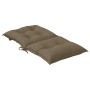 Low back chair cushions 4 units taupe melange fabric 100x50x7 cm by , Cushions for chairs and sofas - Ref: Foro24-4002404, Pr...