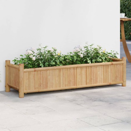 Bamboo planter 100x30x25 cm by , Pots and planters - Ref: Foro24-366461, Price: 72,99 €, Discount: %