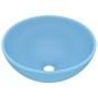 Luxury round sink in light blue matte ceramic 32.5x14 cm by vidaXL, Sinks - Ref: Foro24-146967, Price: 57,29 €, Discount: %