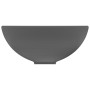 Matte dark gray round ceramic luxury washbasin 32.5x14 cm by vidaXL, Sinks - Ref: Foro24-146972, Price: 56,10 €, Discount: %