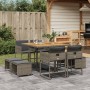 Garden dining set 9 pieces and gray synthetic rattan cushions by , Garden sets - Ref: Foro24-3278089, Price: 497,49 €, Discou...