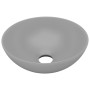 Lavabo de cuarto de baño redondo cerámica gris claro de vidaXL, Lavabos - Ref: Foro24-146982, Precio: 49,74 €, Descuento: %