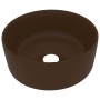 Lavabo de lujo redondo cerámica marrón oscuro mate 40x15 cm de vidaXL, Lavabos - Ref: Foro24-147017, Precio: 62,97 €, Descuen...