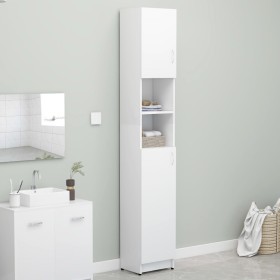 White plywood bathroom cabinet 32x25.5x190 cm by vidaXL, Bathroom furniture - Ref: Foro24-802876, Price: 83,57 €, Discount: %