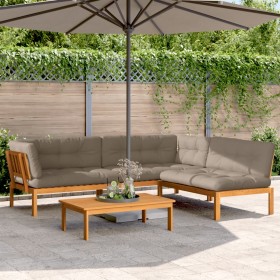 Set aus Gartenpaletten-Sofas und -Kissen 4 Stück Akazienholz von , Outdoor-Sofas - Ref: Foro24-3209503, Preis: 671,99 €, Raba...