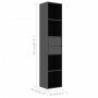 Glossy black plywood shelf 36x30x171 cm by vidaXL, Bookcases and shelves - Ref: Foro24-802874, Price: 101,64 €, Discount: %