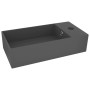 Lavabo con rebosadero cerámica gris oscuro de vidaXL, Lavabos - Ref: Foro24-146994, Precio: 67,29 €, Descuento: %