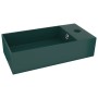 Lavabo con rebosadero cerámica verde oscuro de vidaXL, Lavabos - Ref: Foro24-146992, Precio: 89,65 €, Descuento: %