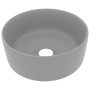 Lavabo de lujo redondo cerámica gris claro mate 40x15 cm de vidaXL, Lavabos - Ref: Foro24-147015, Precio: 65,70 €, Descuento: %