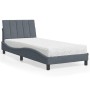 Bed with dark gray velvet mattress 80x200 cm by , Beds and slatted bases - Ref: Foro24-3208563, Price: 254,61 €, Discount: %