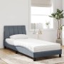 Bed with dark gray velvet mattress 80x200 cm by , Beds and slatted bases - Ref: Foro24-3208563, Price: 254,61 €, Discount: %