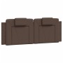 Cabecero de cama acolchado cuero sintético marrón 140 cm de , Cabeceros y pies de cama - Ref: Foro24-374792, Precio: 49,92 €,...