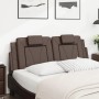 Cabecero de cama acolchado cuero sintético marrón 140 cm de , Cabeceros y pies de cama - Ref: Foro24-374792, Precio: 49,92 €,...