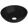 Lavabo de cuarto de baño redondo cerámica negro mate de vidaXL, Lavabos - Ref: Foro24-146986, Precio: 55,62 €, Descuento: %