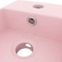 Lavabo con rebosadero cerámica rosa mate de vidaXL, Lavabos - Ref: Foro24-146988, Precio: 89,09 €, Descuento: %