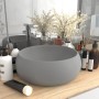 Matte light gray round ceramic luxury washbasin 40x15 cm by vidaXL, Sinks - Ref: Foro24-147004, Price: 61,61 €, Discount: %