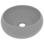 Lavabo de lujo redondo cerámica gris claro mate 40x15 cm de vidaXL, Lavabos - Ref: Foro24-147004, Precio: 62,47 €, Descuento: %