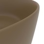 Lavabo de lujo redondo cerámica crema mate 40x15 cm de vidaXL, Lavabos - Ref: Foro24-147018, Precio: 74,99 €, Descuento: %