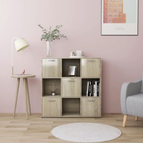 Regal aus Sonoma-Eichensperrholz, 90 x 30 x 90 cm von vidaXL, Bücherregale und Regale - Ref: Foro24-802933, Preis: 96,13 €, R...