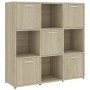 Estantería madera contrachapada color roble Sonoma 90x30x90 cm de vidaXL, Librerías y estanterías - Ref: Foro24-802933, Preci...