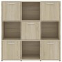 Estantería madera contrachapada color roble Sonoma 90x30x90 cm de vidaXL, Librerías y estanterías - Ref: Foro24-802933, Preci...