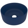 Lavabo de lujo redondo cerámica azul oscuro mate 40x15 cm de vidaXL, Lavabos - Ref: Foro24-147012, Precio: 71,56 €, Descuento: %