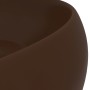 Matte dark brown ceramic round luxury washbasin 40x15 cm by vidaXL, Sinks - Ref: Foro24-147006, Price: 68,09 €, Discount: %