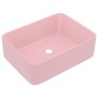 Lavabo de lujo de cerámica rosa mate 41x30x12 cm de vidaXL, Lavabos - Ref: Foro24-147043, Precio: 73,99 €, Descuento: %