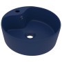 Lavabo lujo con rebosadero cerámica azul oscuro mate 36x13 cm de vidaXL, Lavabos - Ref: Foro24-147034, Precio: 63,51 €, Descu...