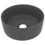 Lavabo de lujo redondo cerámica gris oscuro mate 40x15 cm de vidaXL, Lavabos - Ref: Foro24-147016, Precio: 57,22 €, Descuento: %