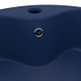 Lavabo lujo con rebosadero cerámica azul oscuro mate 36x13 cm de vidaXL, Lavabos - Ref: Foro24-147034, Precio: 63,08 €, Descu...