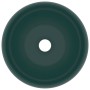 Matte dark green round ceramic luxury washbasin 40x15 cm by vidaXL, Sinks - Ref: Foro24-147003, Price: 77,86 €, Discount: %