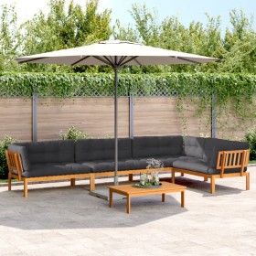 Garden pallet sofa set and cushions 5 pcs acacia wood by , Outdoor sofas - Ref: Foro24-3209535, Price: 989,30 €, Discount: %