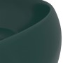 Matte dark green round ceramic luxury washbasin 40x15 cm by vidaXL, Sinks - Ref: Foro24-147003, Price: 77,86 €, Discount: %