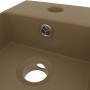 Lavabo con rebosadero cerámica crema mate de vidaXL, Lavabos - Ref: Foro24-146996, Precio: 87,30 €, Descuento: %