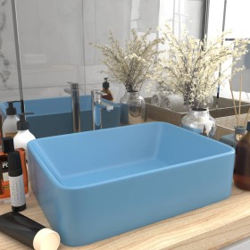 Matte light blue ceramic luxury washbasin 41x30x12 cm by vidaXL, Sinks - Ref: Foro24-147044, Price: 69,99 €, Discount: %