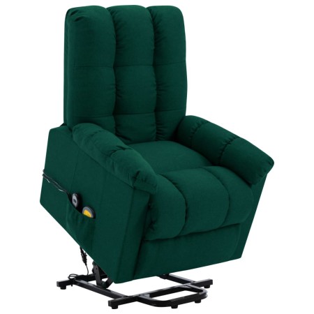 Sillón de masaje elevable tela verde oscuro de vidaXL, Sillones de masaje eléctricos - Ref: Foro24-321396, Precio: 443,99 €, ...